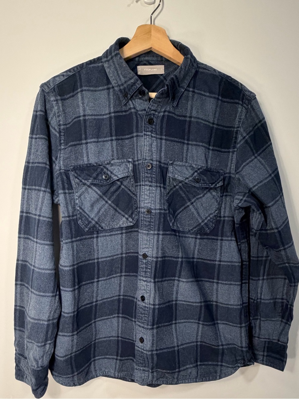 Everlane Blue Plaid Button-Down Shirt